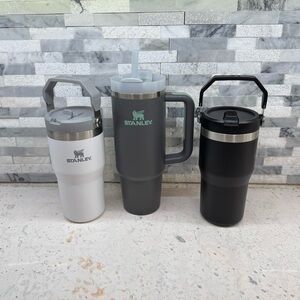 Stanley White, Gray, and Black Travel Tumblers Bundle of 3